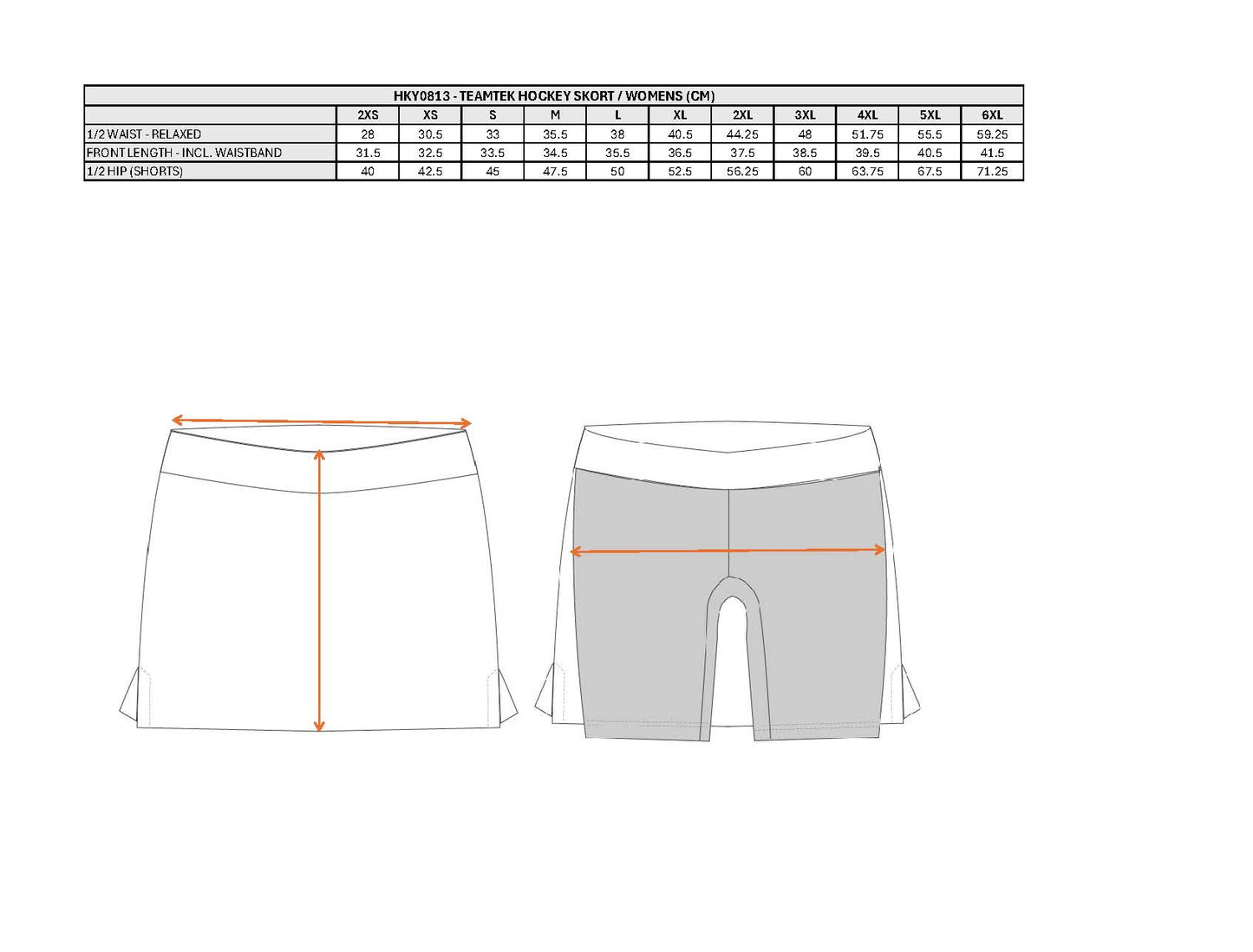 ORANGE CYMS HOCKEY CLUB | PREMIER LEAGUE SKIRT