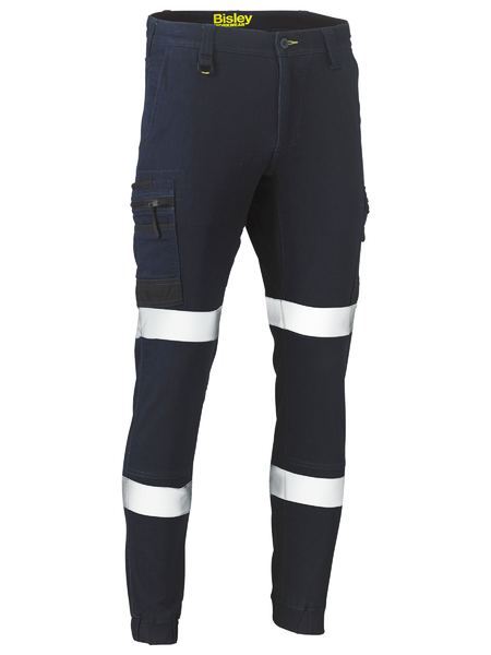 Connect Civil Works | Taped Stretch Denim Cargo Cuffed Pants