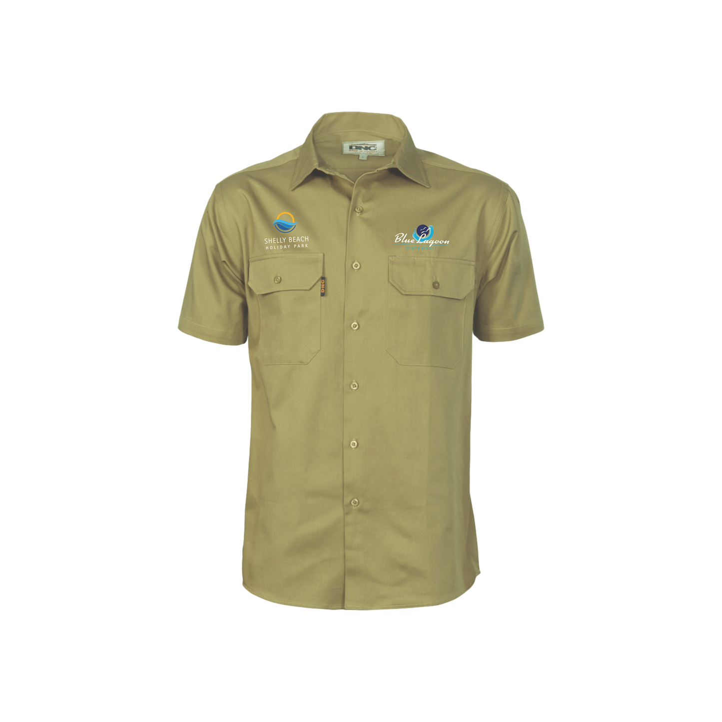 BLUE LAGOON | Cotton Drill Work Shirt - Short Sleeve