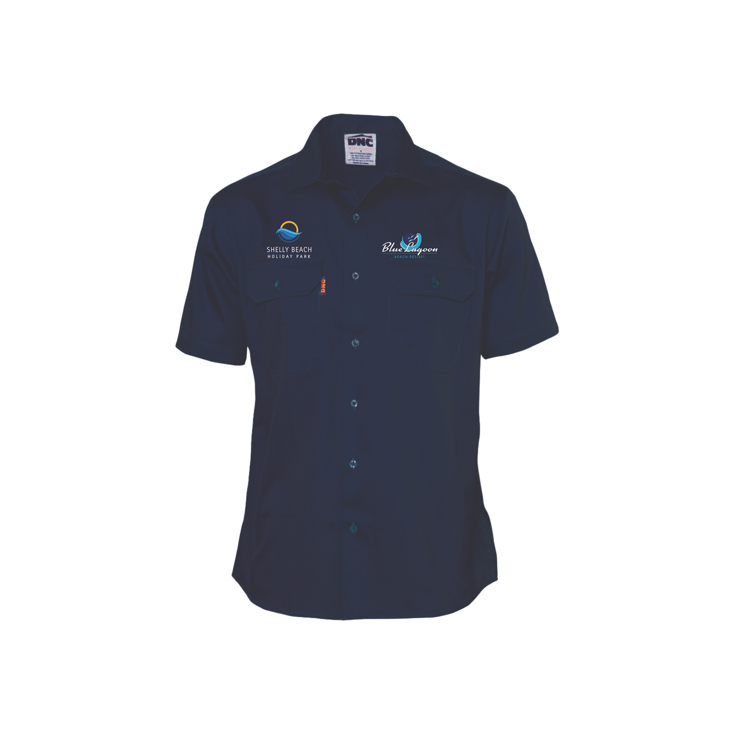 BLUE LAGOON | Cotton Drill Work Shirt - Short Sleeve
