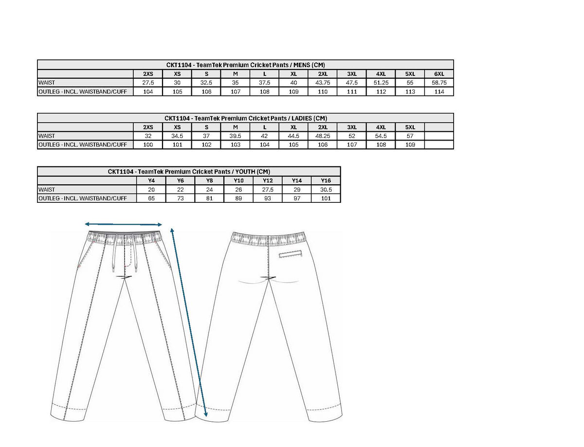 Easts Armidale Cricket Club | 2026 Playing Pants