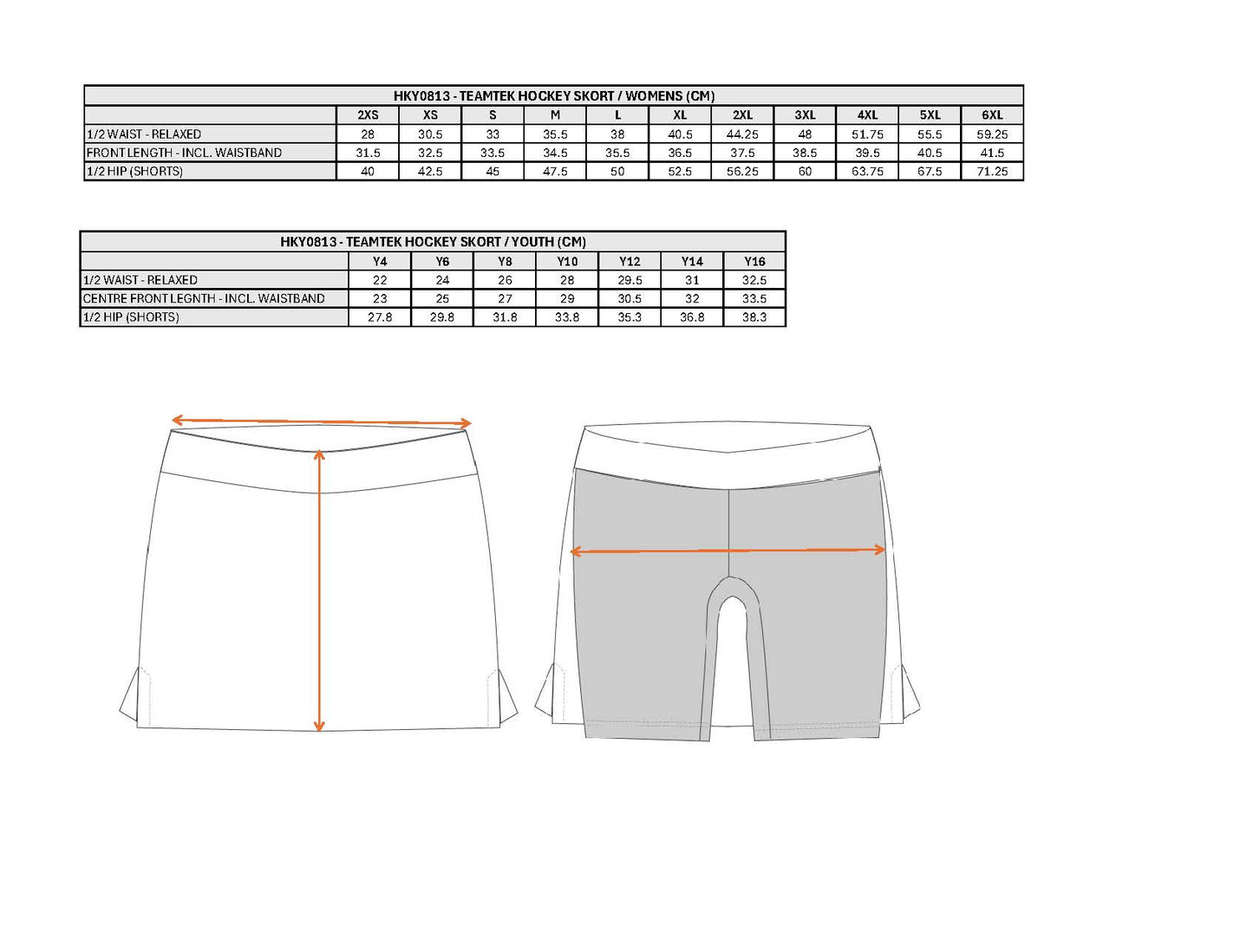 ORANGE CYMS HOCKEY CLUB | CLUB SKORT