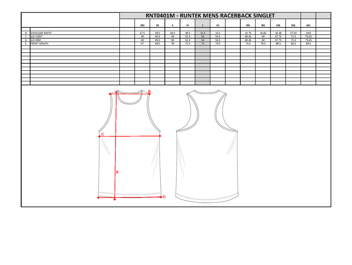 Yeah The Girls RUN CLUB | RunTek Racer Back Singlet