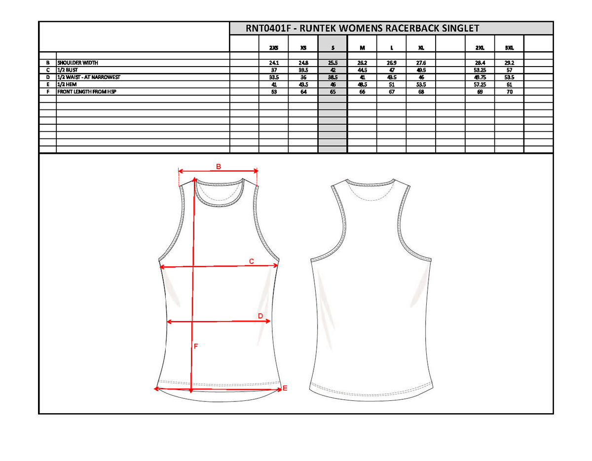 Yeah The Girls RUN CLUB | RunTek Racer Back Singlet